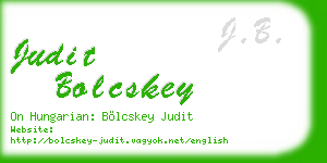 judit bolcskey business card